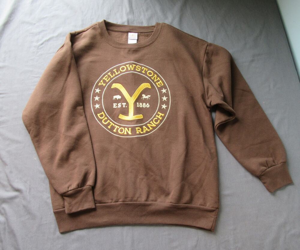 Yellowstone Dutton Ranch Sweatshirt Embroidered Brand Adult Large Western